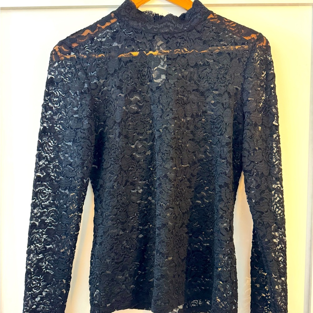 Sheer Lace Long Sleeve top